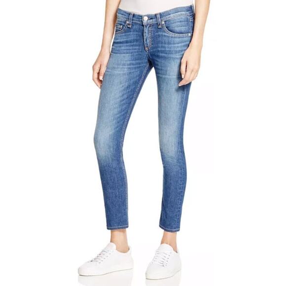 Rag & Bone Capri Ankle Jeans Rae Medium Wash Size 28 - Picture 13 of 13